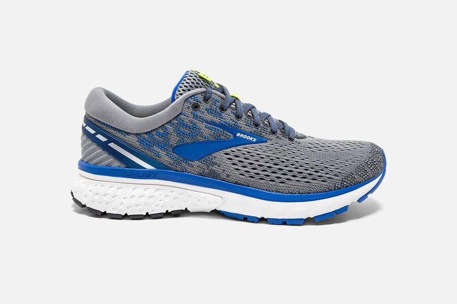 Tenis Corrida Brooks Ghost 11 Masculino Brasil - Cinzentas/Azuis/Prateadas 8092647-SO